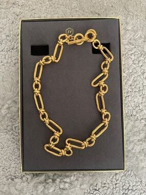 Julie Vos Gold Link Toggle Necklace